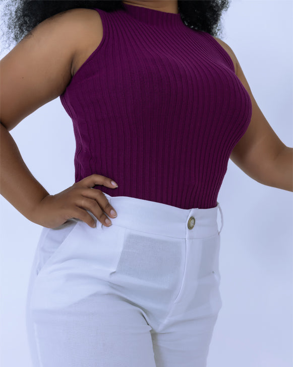 Blusa de Tricot Feminina Canelada